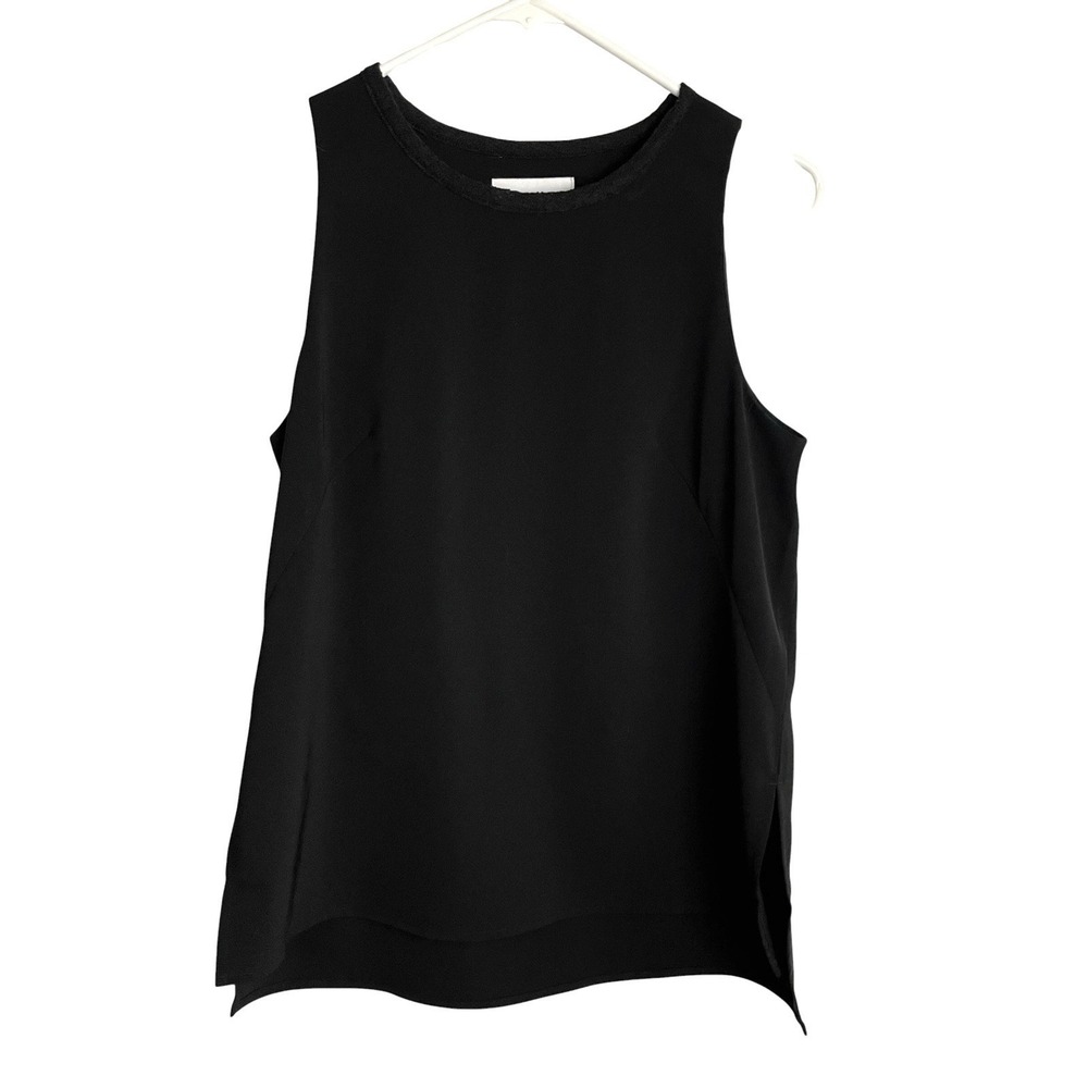 Ministry of Supply Womens Tank Top Size S Black Sleeveless Hi Low Split Hem